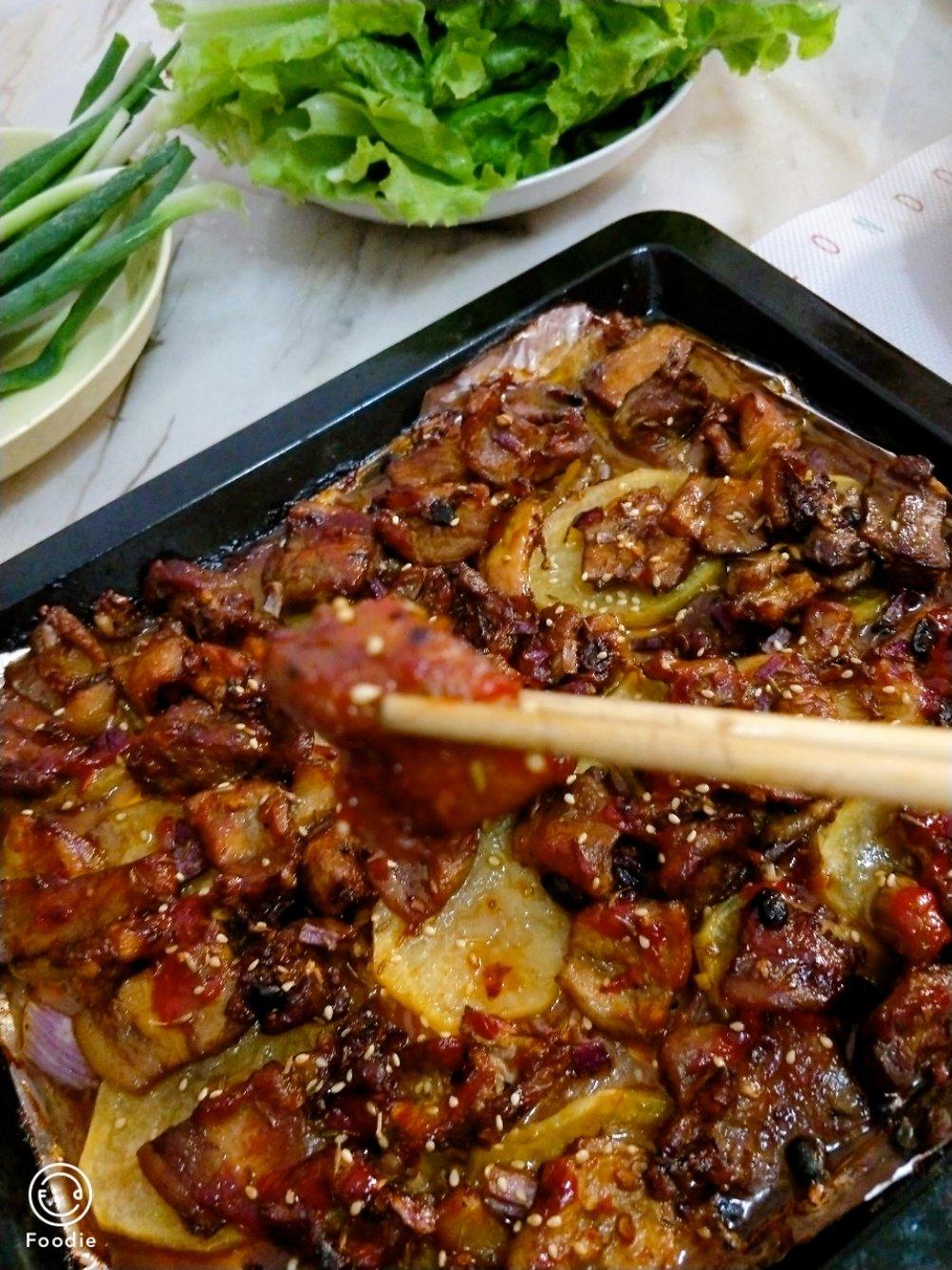 烤箱版土豆烤五花肉