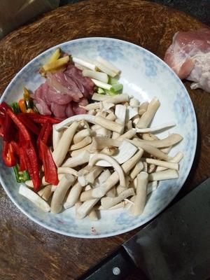 新鲜茶树菇炒肉丝的做法 步骤5