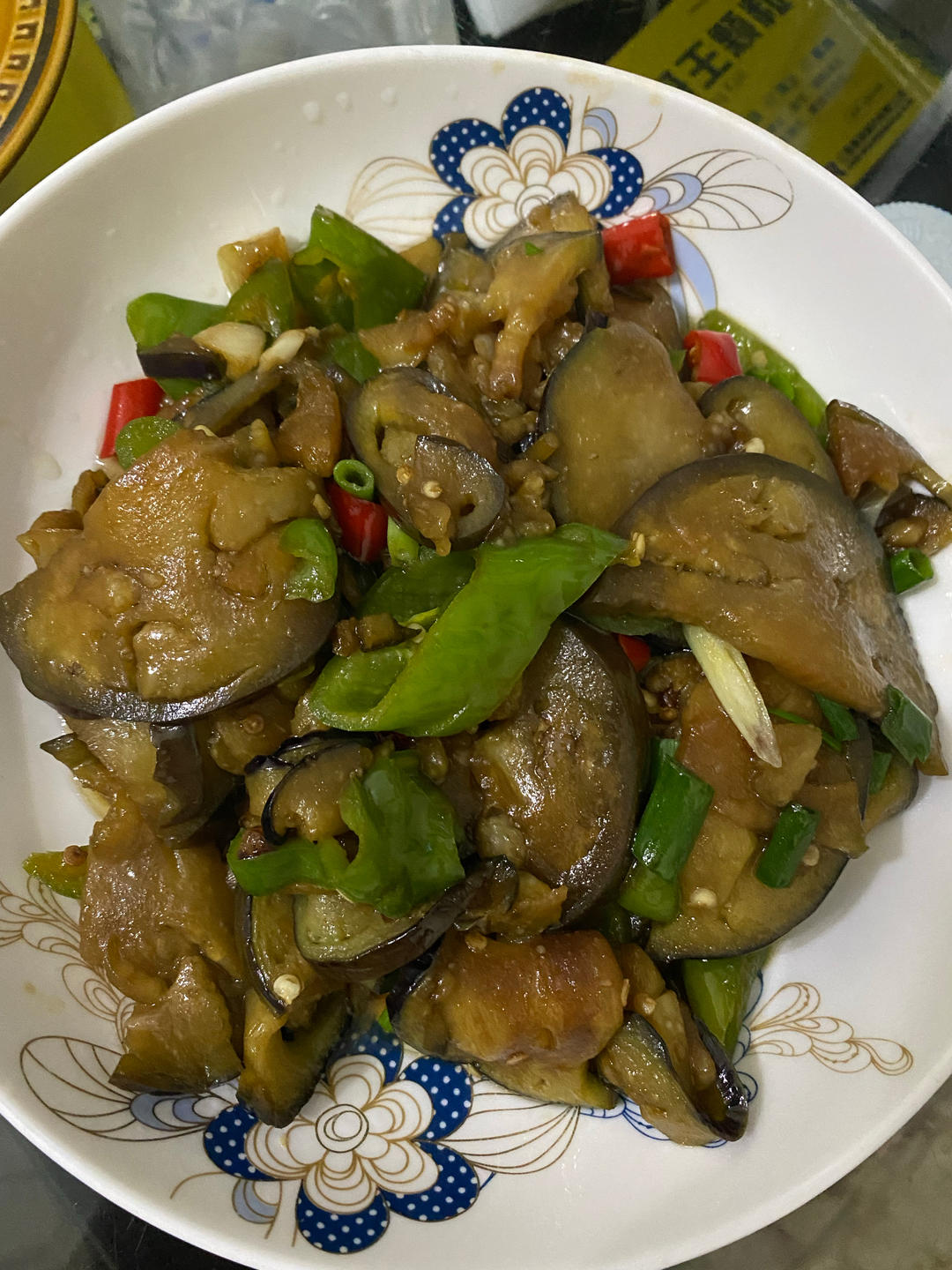 青椒炒茄子