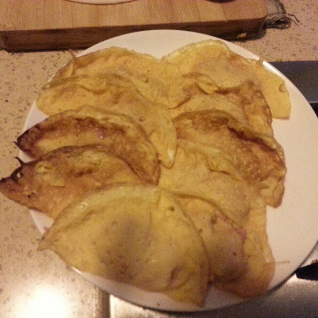肉末蛋饺