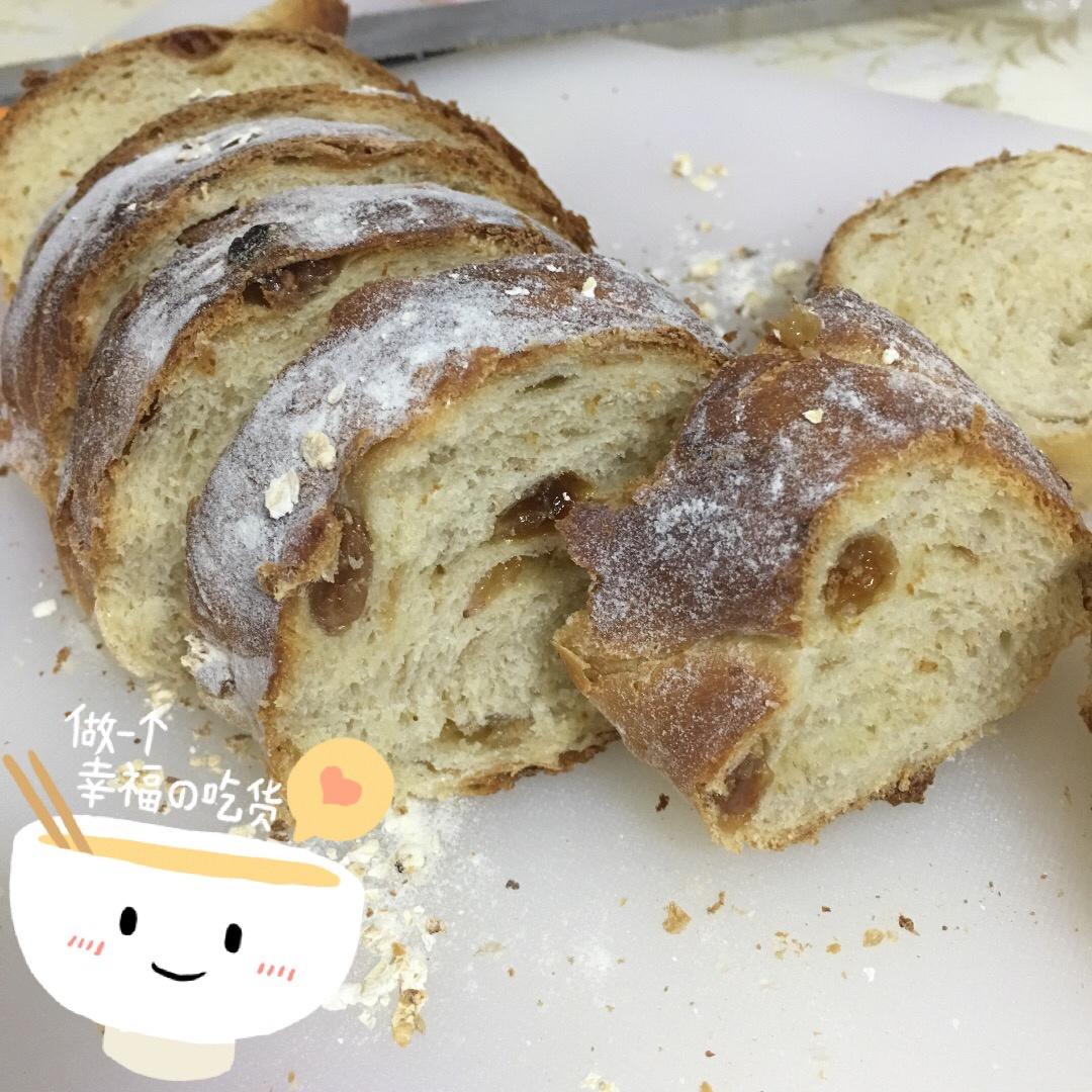 无油无糖全麦果干面包