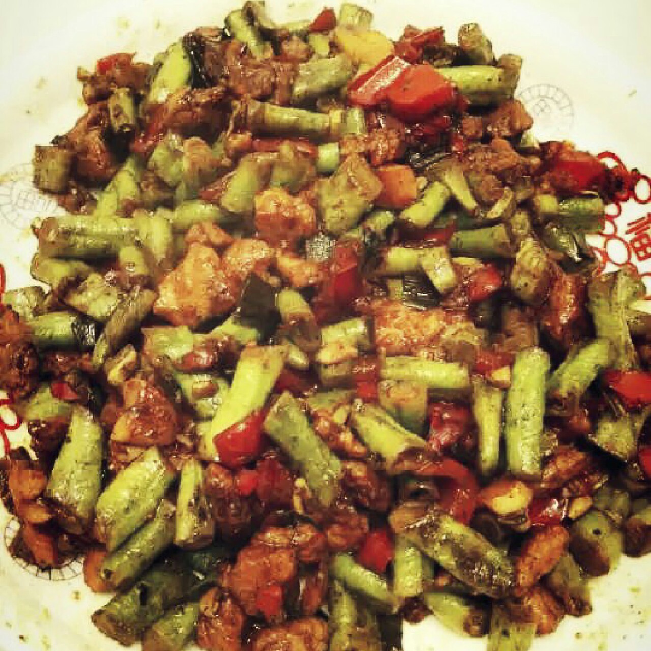 肉沫豆角下饭菜