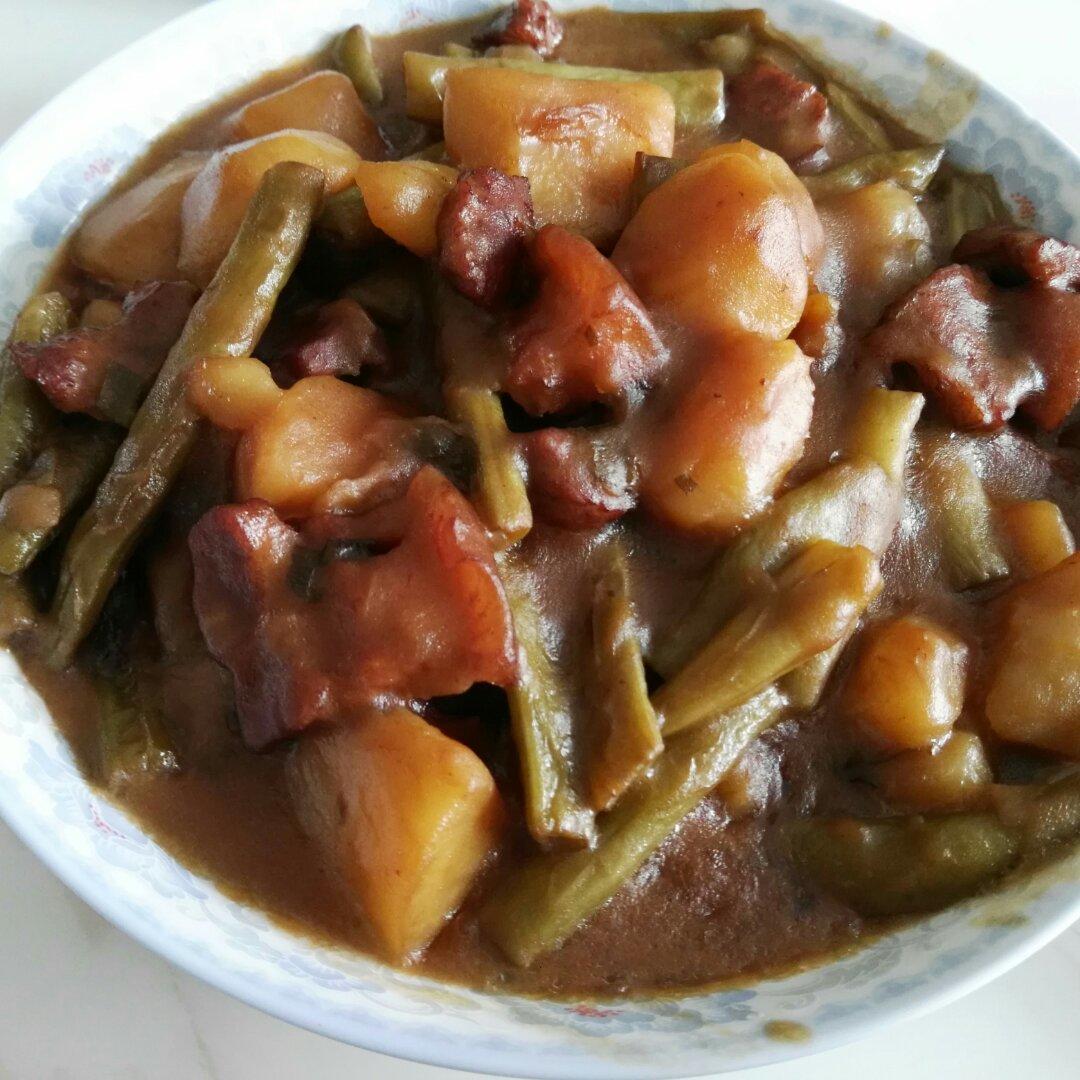 土豆炖豆角