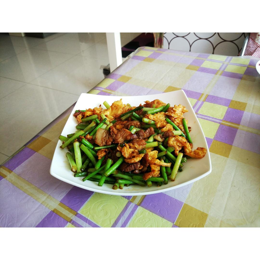 蒜毫炒肉