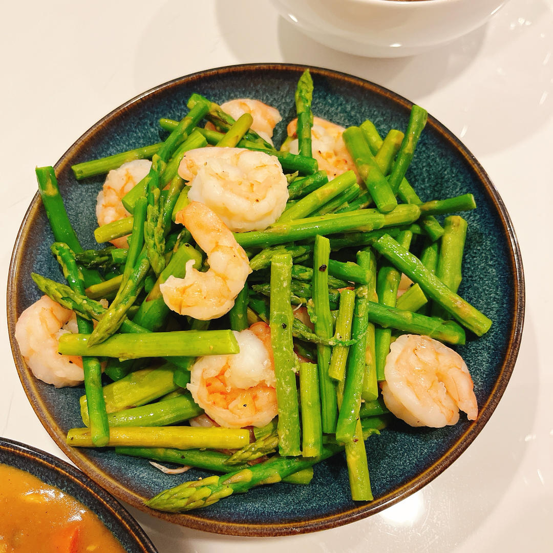 清炒芦笋虾仁
