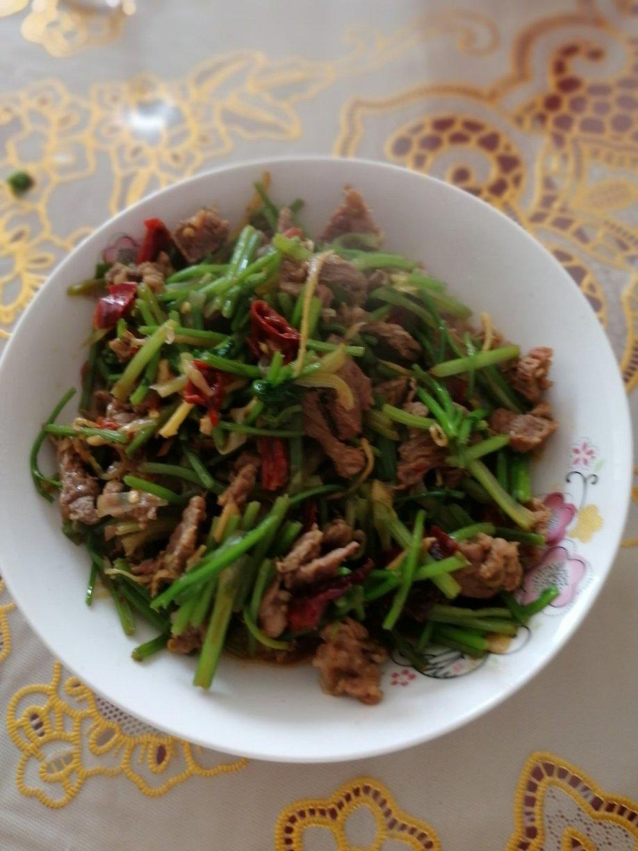 香菜炒牛肉丝