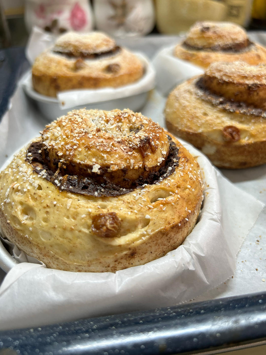 秋冬限定款面包——巧克力肉桂卷