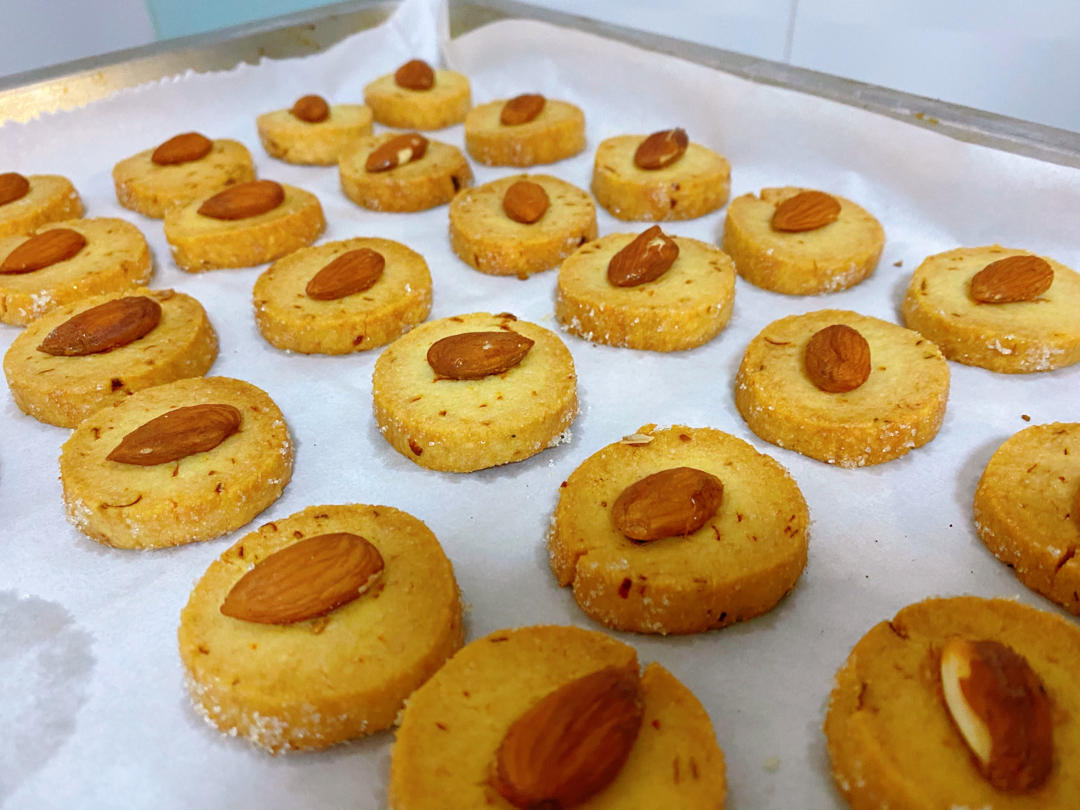 🍊橙香纱布蕾杏仁曲奇🍪