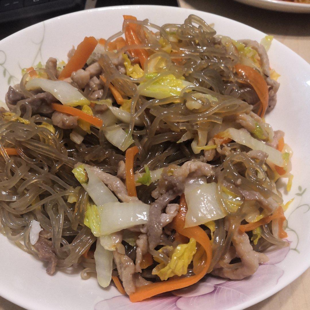 炒粉丝，很多人第一步就错了，难怪粘锅还不好吃