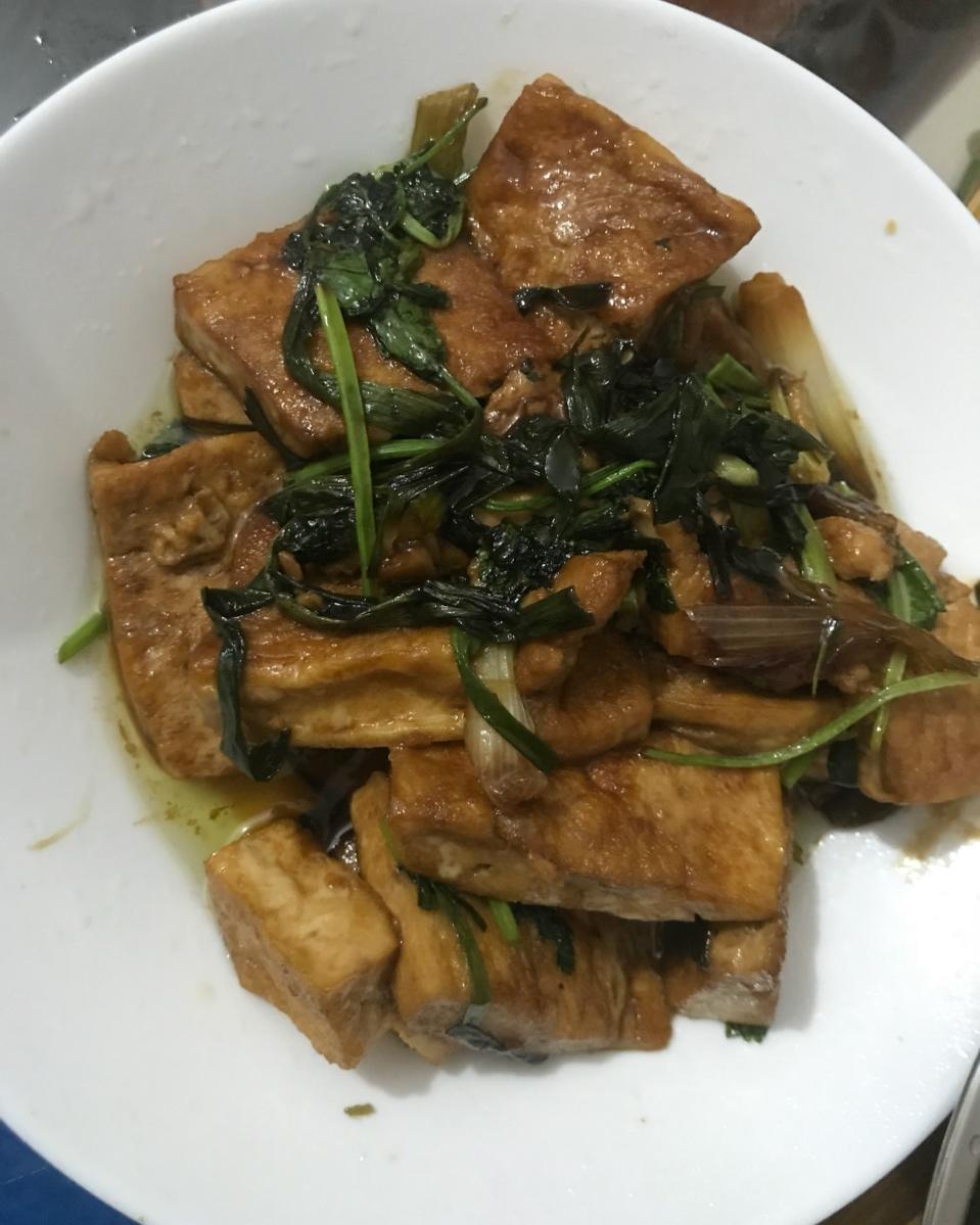 葱烧豆腐