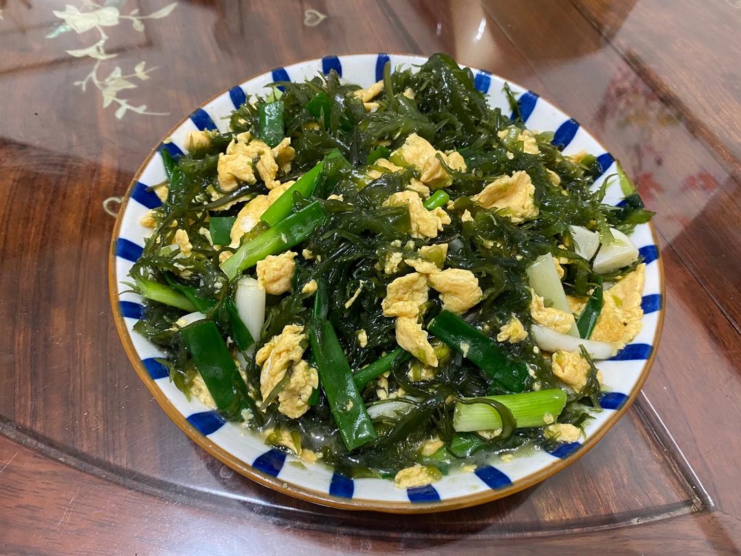 海菜炒雞蛋的做法