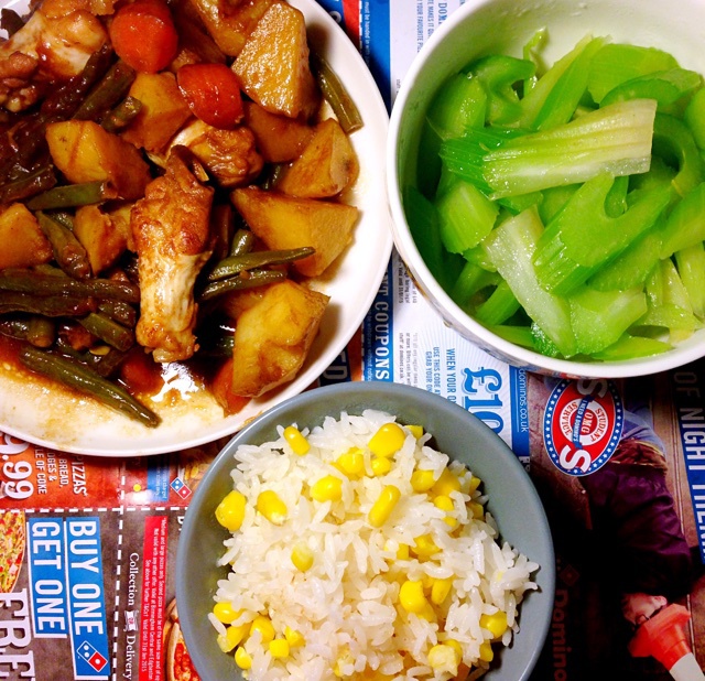 土豆豆角炖鸡块