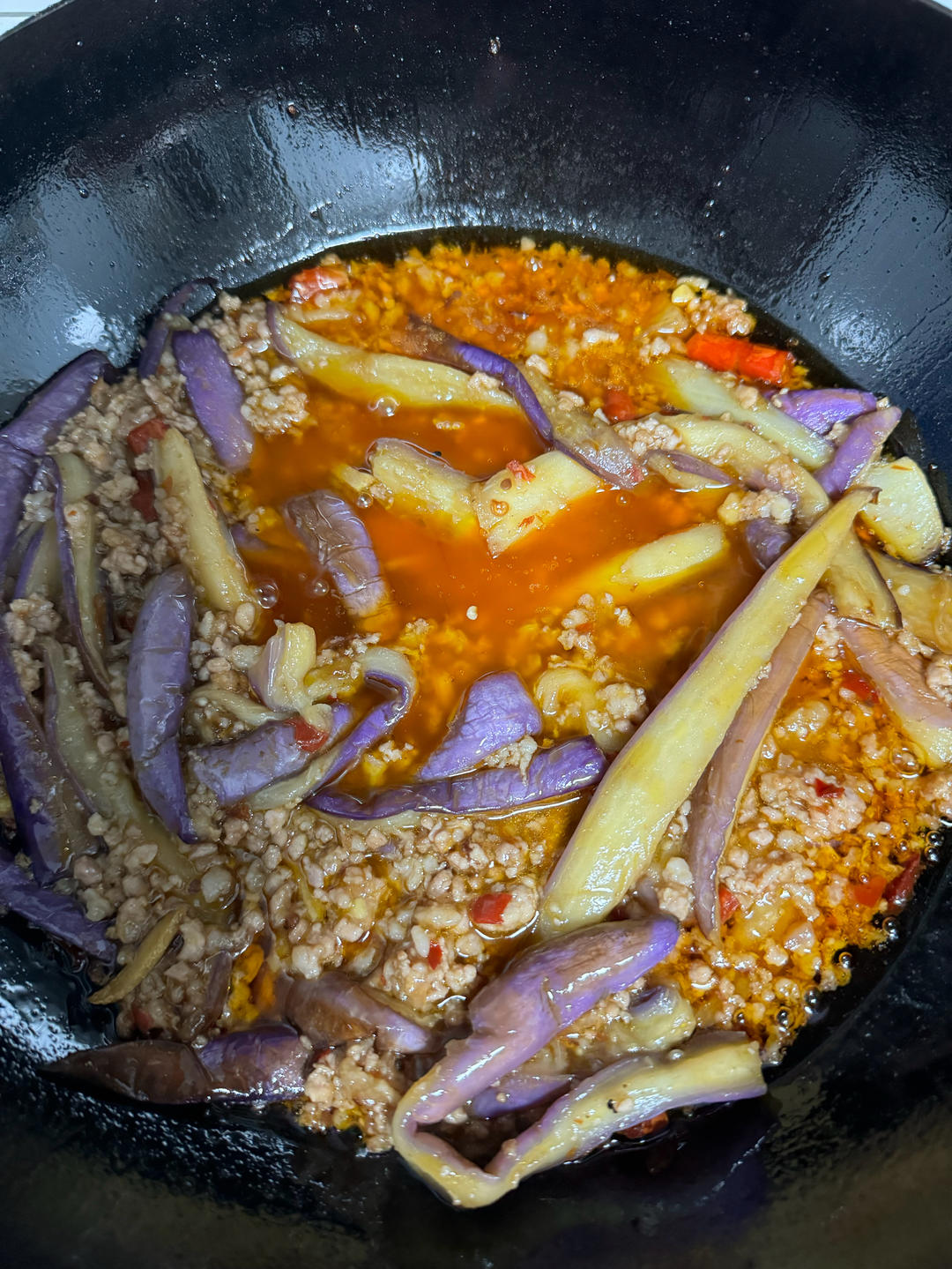 红烧肉沫茄子