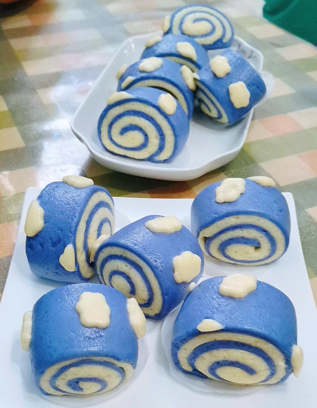 研研妈做的蓝天白云馒头