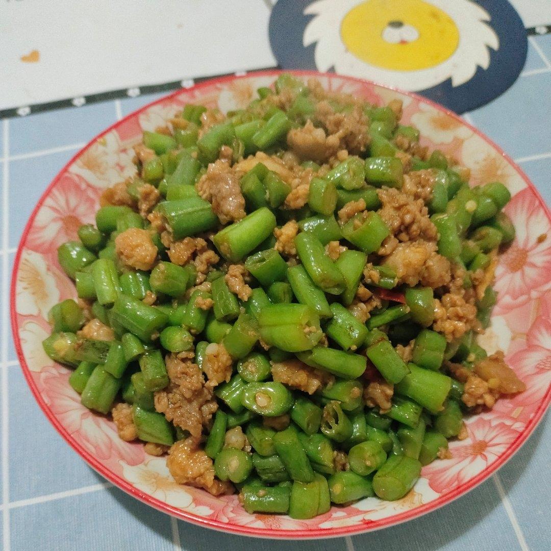 肉沫豆角下饭菜