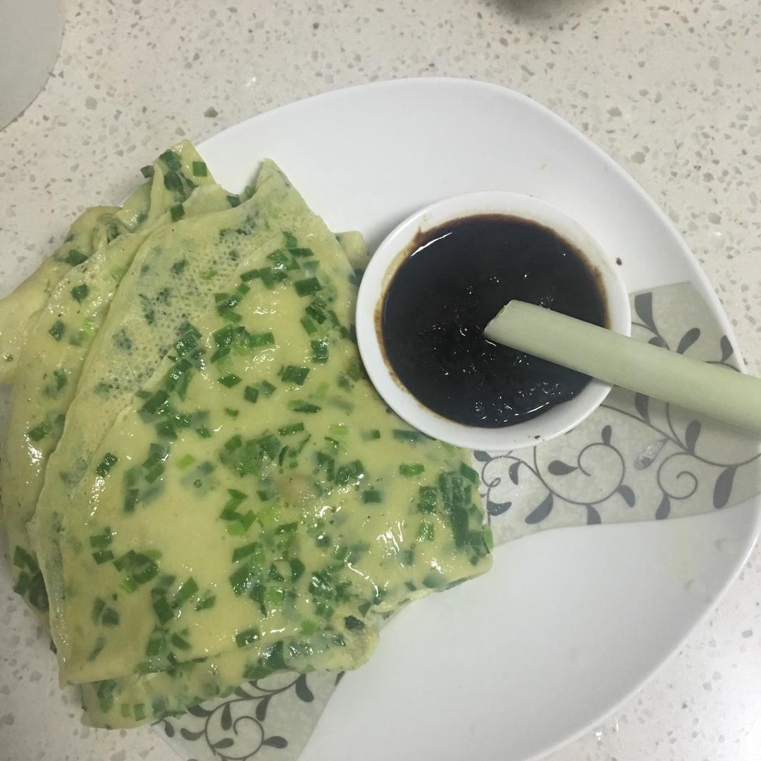 懒人韭菜鸡蛋饼