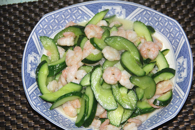 虾仁炒黄瓜