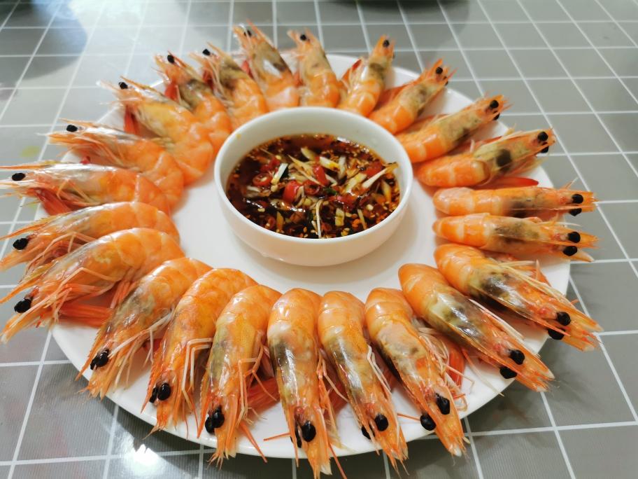 白灼海虾的做法