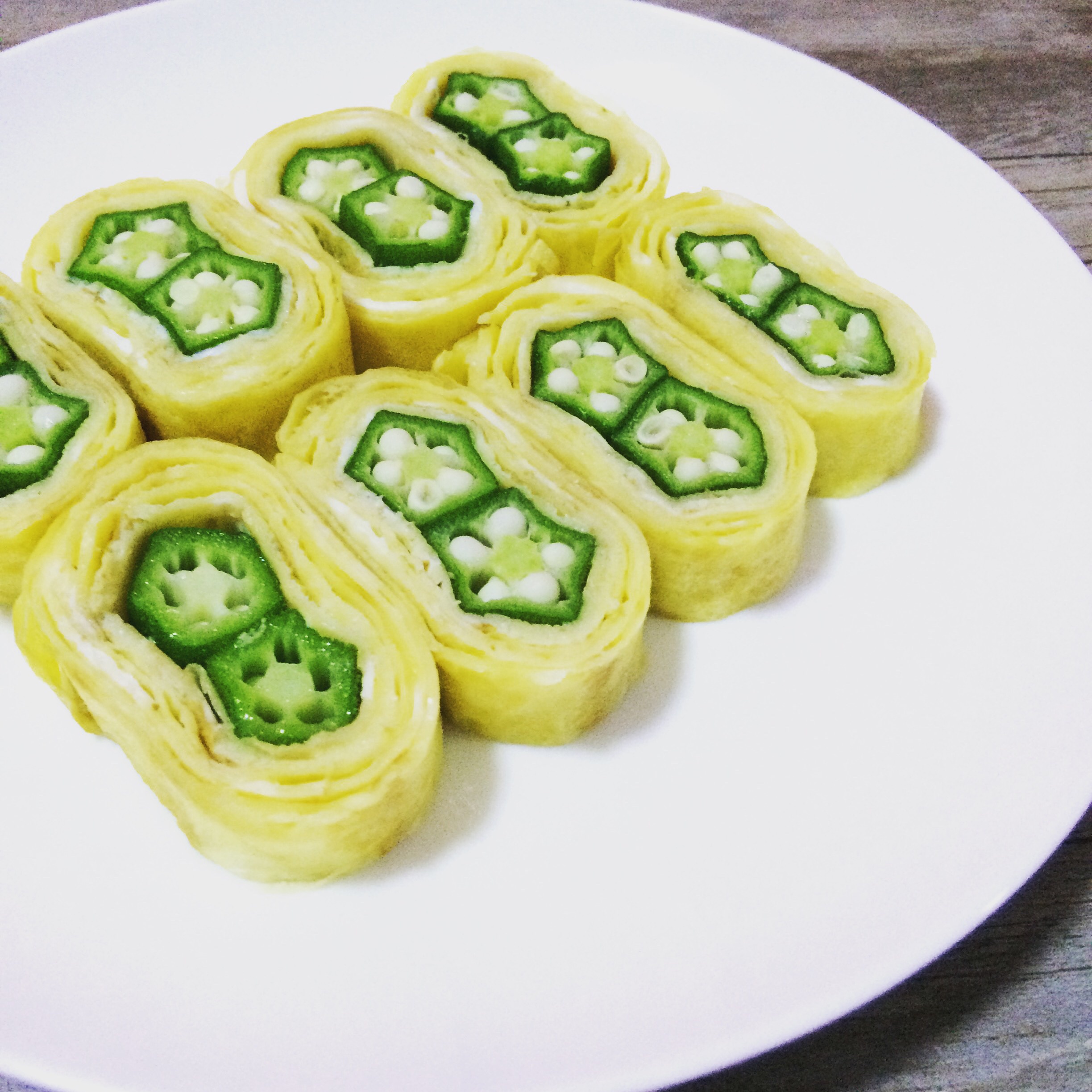 秋葵厚蛋烧