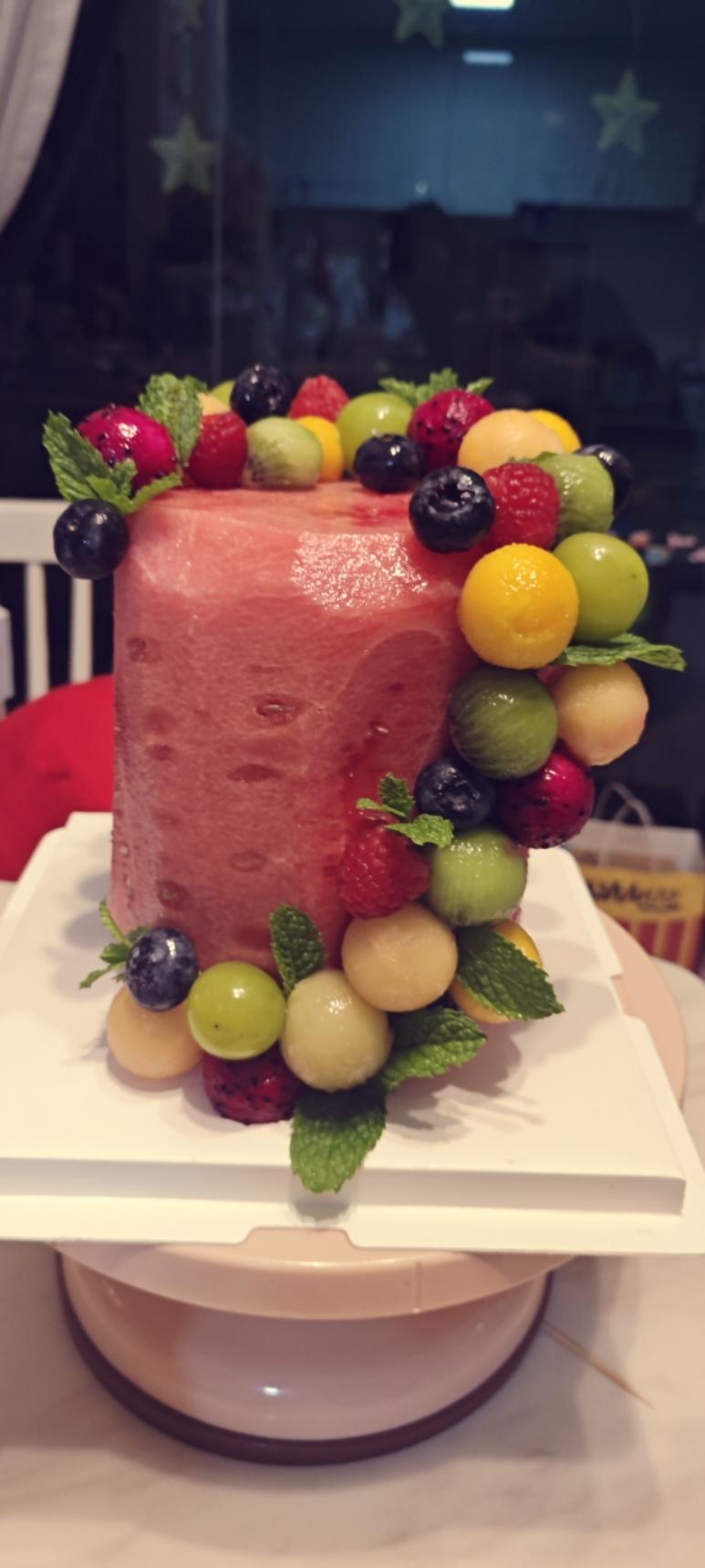 “没蛋没糕”的🍉西瓜水果“蛋糕”教程