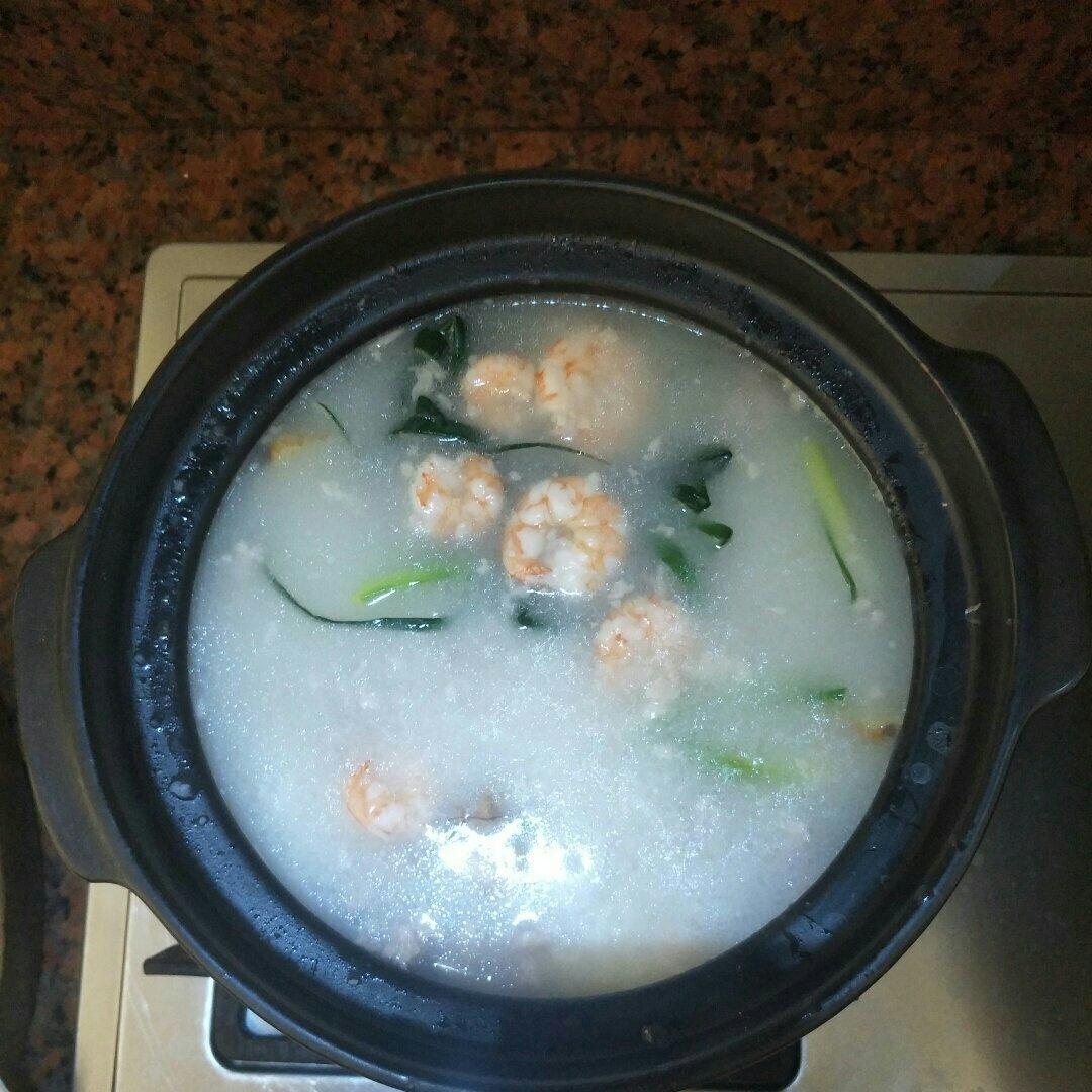 鲜虾砂锅粥