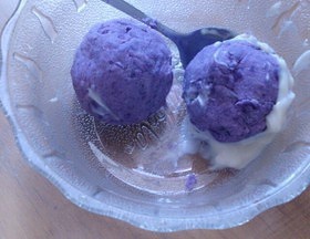 冰淇淋布丁紫薯球