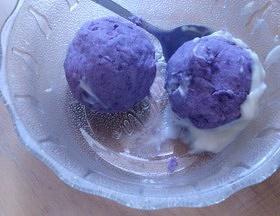 冰淇淋布丁紫薯球的做法