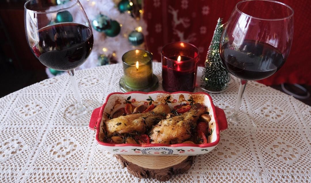 番茄百里香烤鸡腿