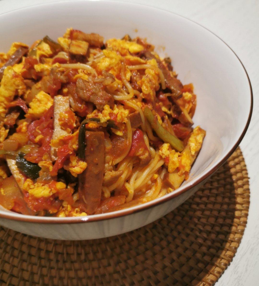 史上最浓郁的番茄鸡蛋拌面（茄汁拌川）