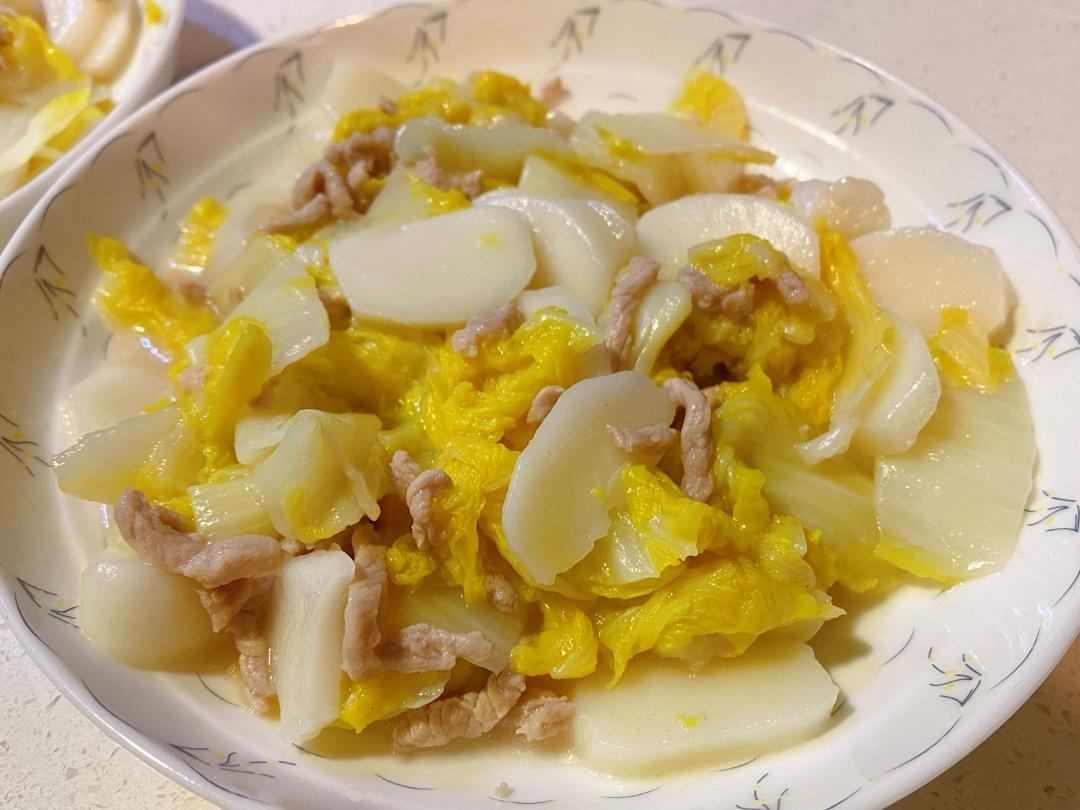 yellowyaya 做过黄芽菜肉丝炒年糕