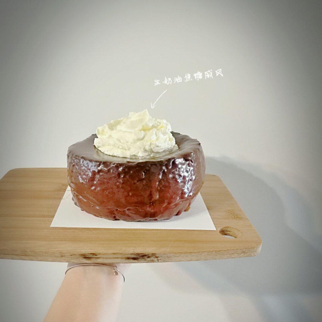 【木下大胃王吃过的】焦糖生奶油戚风蛋糕