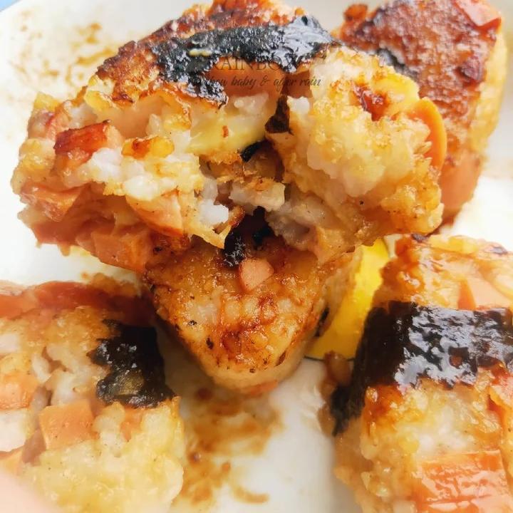 日式照烧芝士肉松饭团