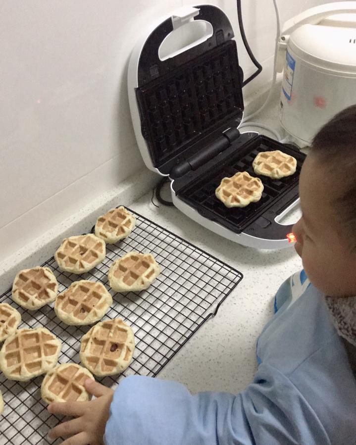 全麦红豆酵母版华夫饼—kenwood松饼机