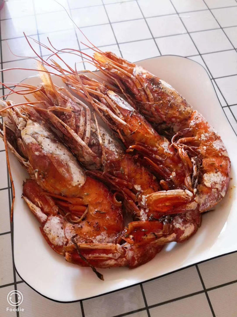 盐烤阿根廷红虾