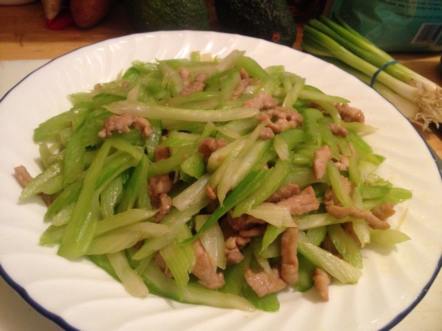 芹菜肉丝