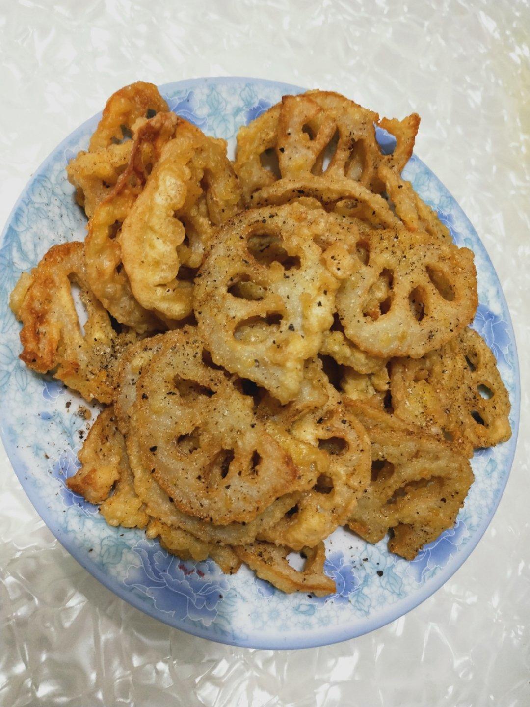 最爱炸物🔥香酥椒盐藕片✨香辣酥脆吃不够❣️