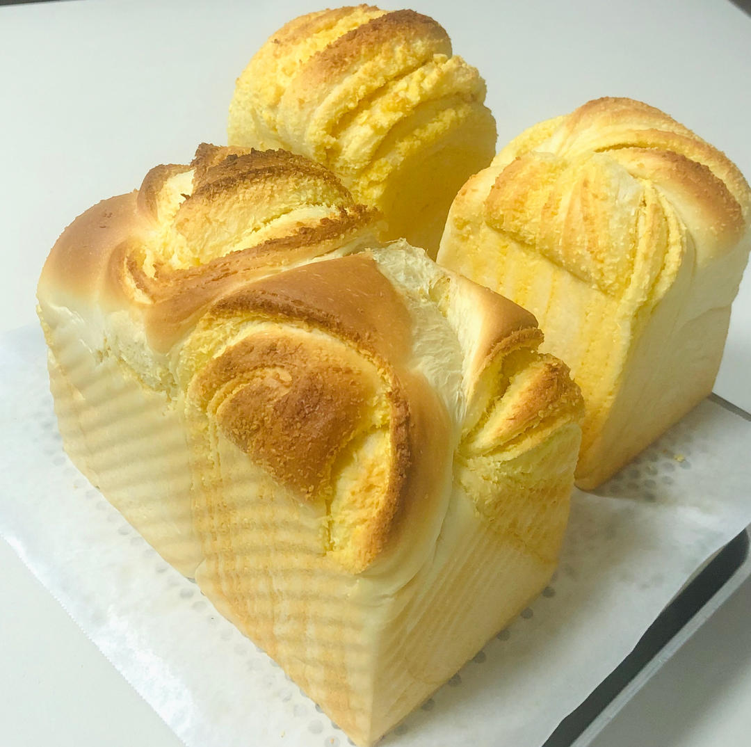 超棒的炼乳吐司只需一次发酵(450g土司盒x2)