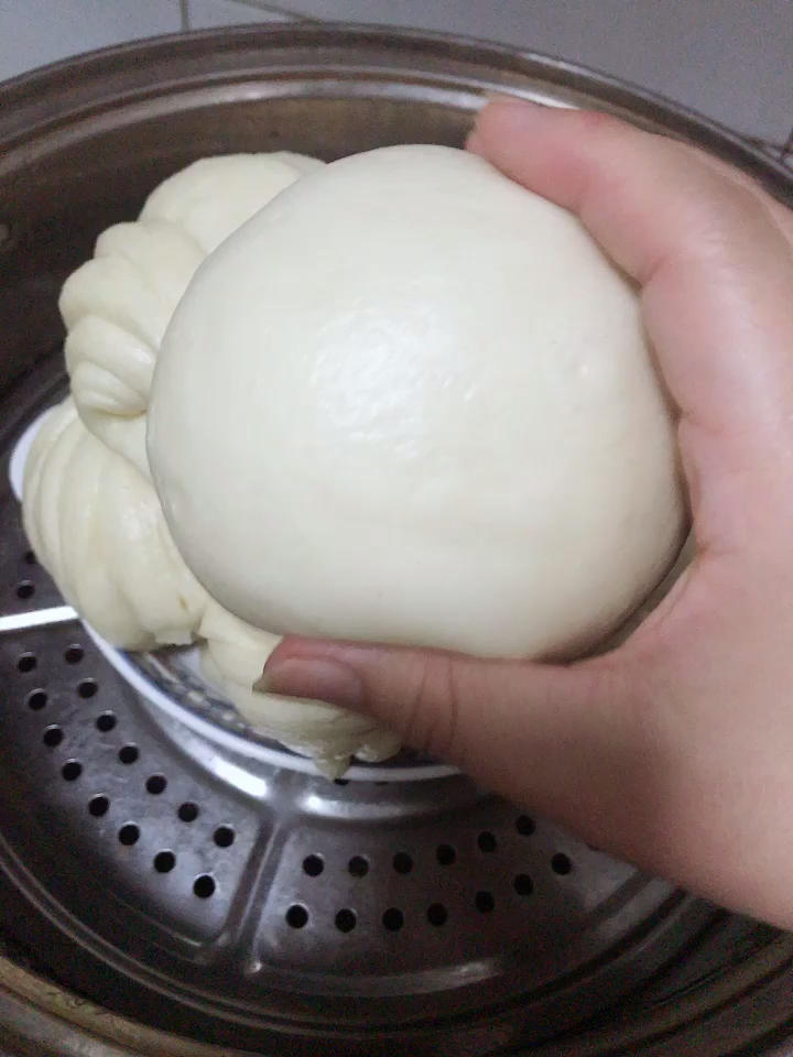 快手发面大花卷（含和面、揉面手法）