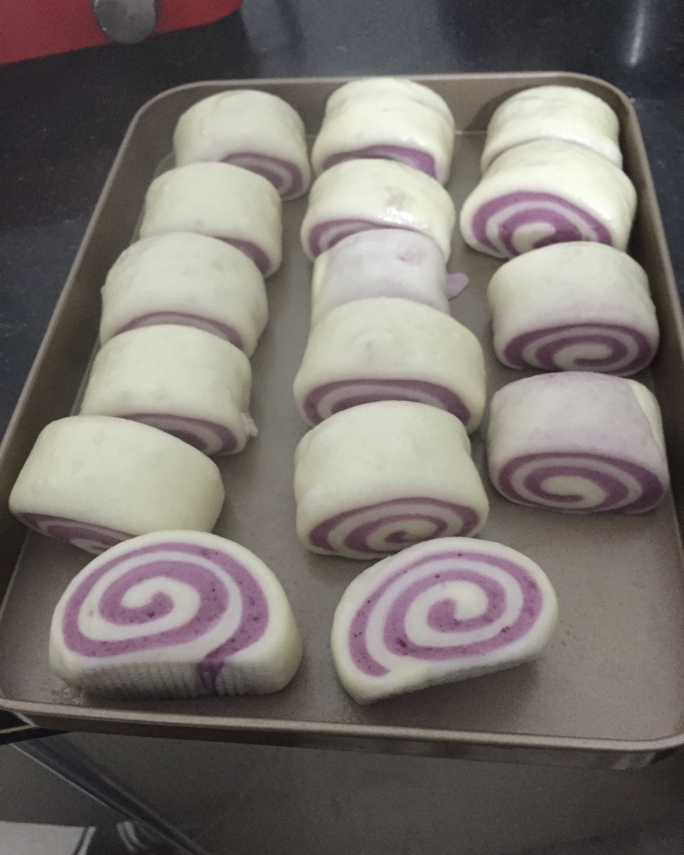双色紫薯馒头 宝宝辅食食谱