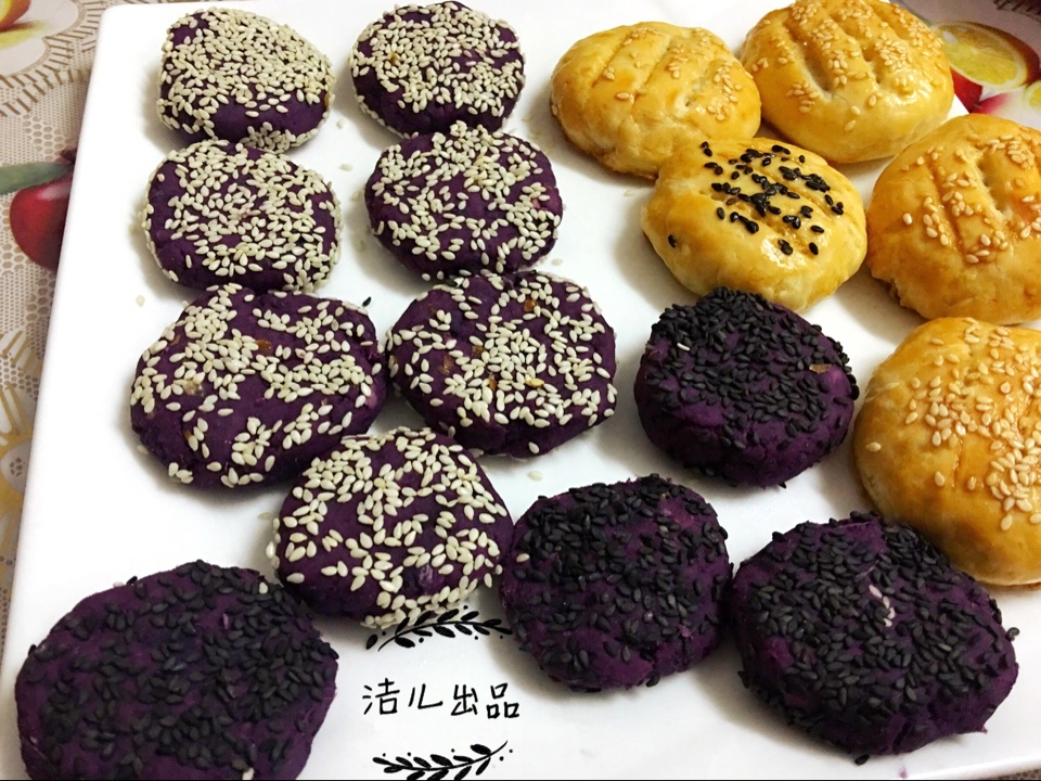 紫薯糯米小饼--超简单烤箱版