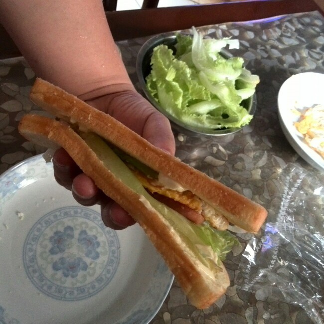一片面包的三明治