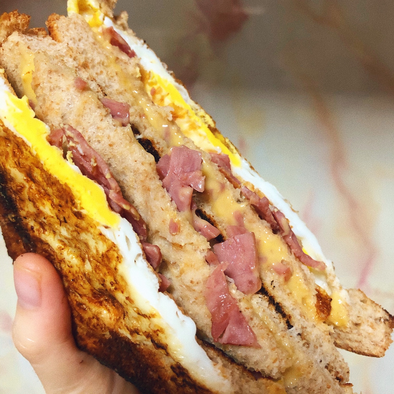 爆浆芝士火腿三明治🥪低脂早午餐（5分钟零厨艺快手）的做法 步骤15