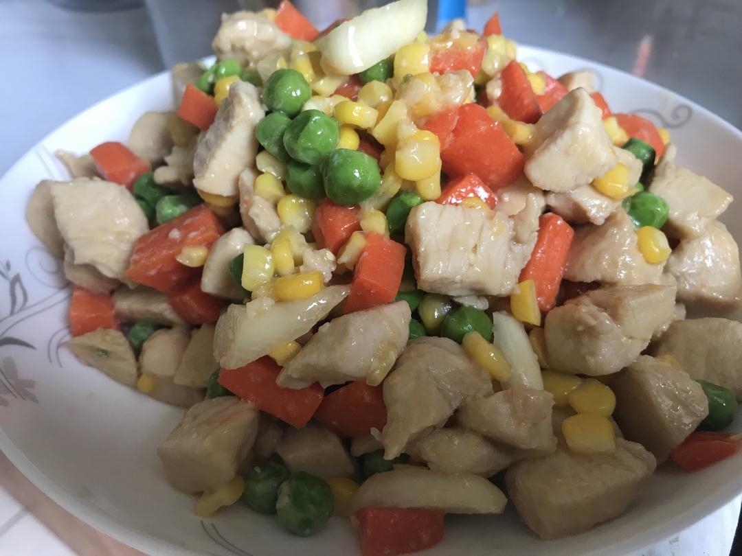 减脂餐！鸡胸肉炒三丁