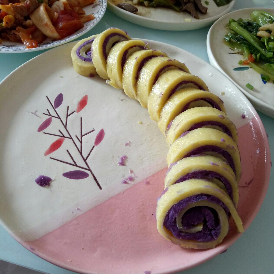 紫薯鸡蛋卷