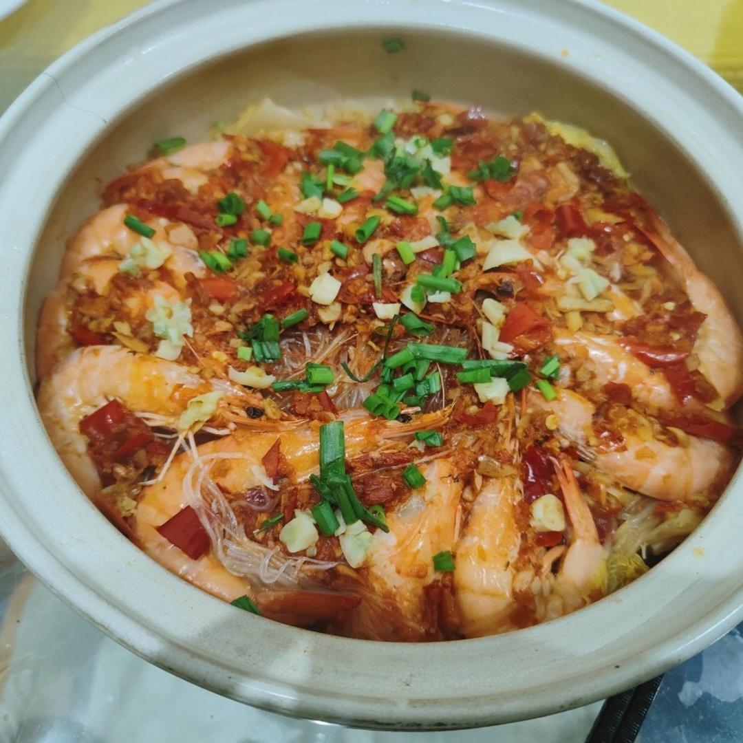 蒜蓉粉丝虾煲