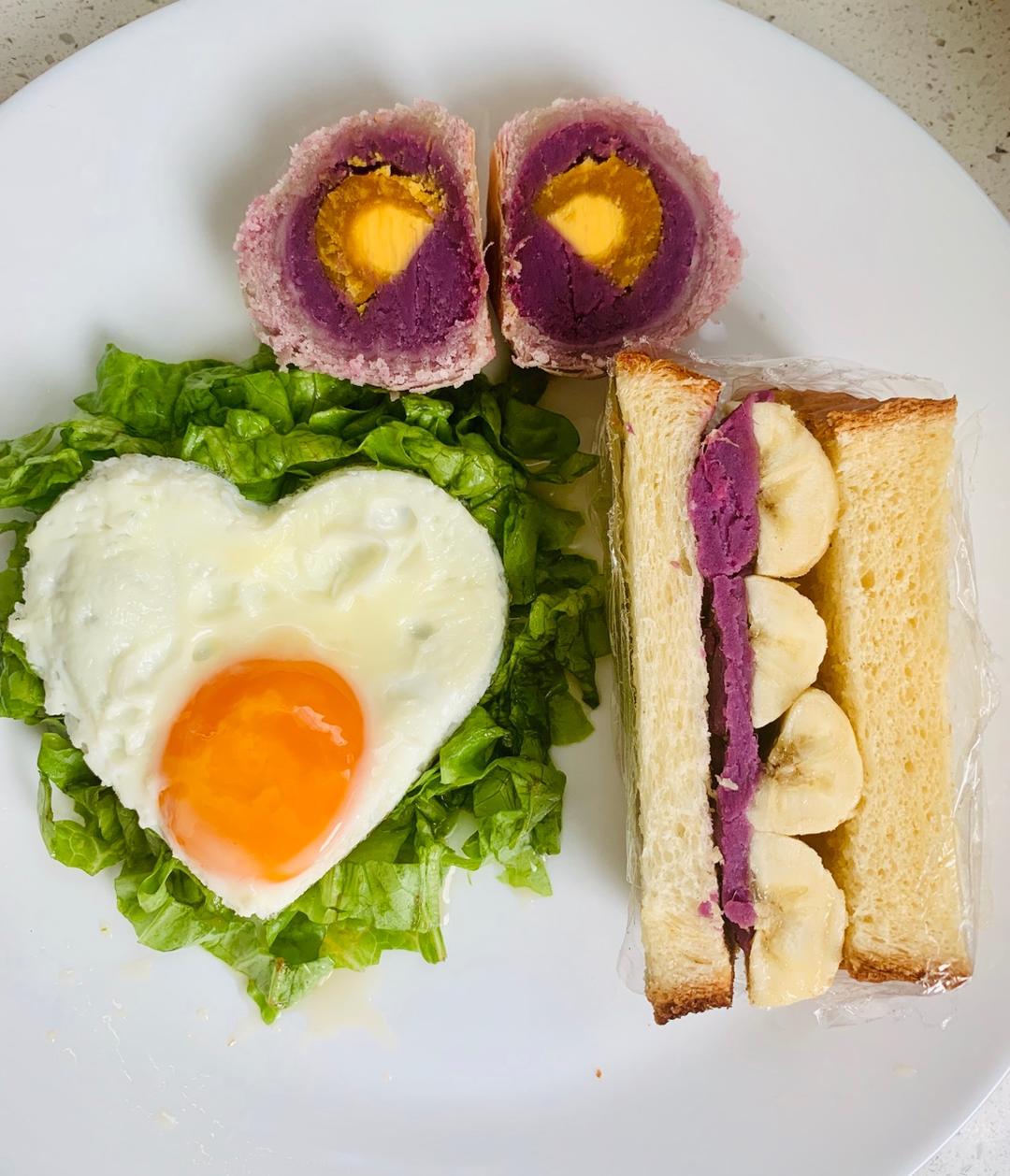 紫薯芋泥/鸡蛋肉松三明治大全🥪