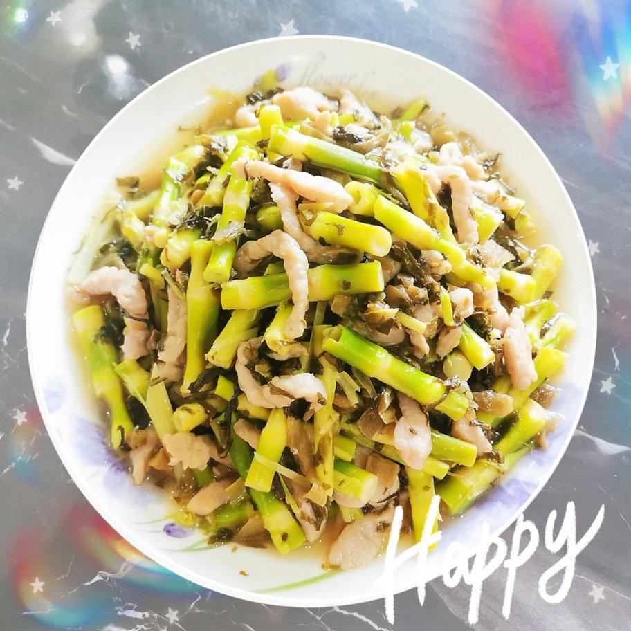 腌菜炒小笋