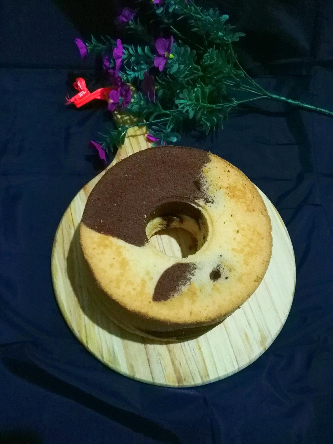可可双色戚风（奶牛戚风）～17厘米加高戚风模或者18厘米戚风模