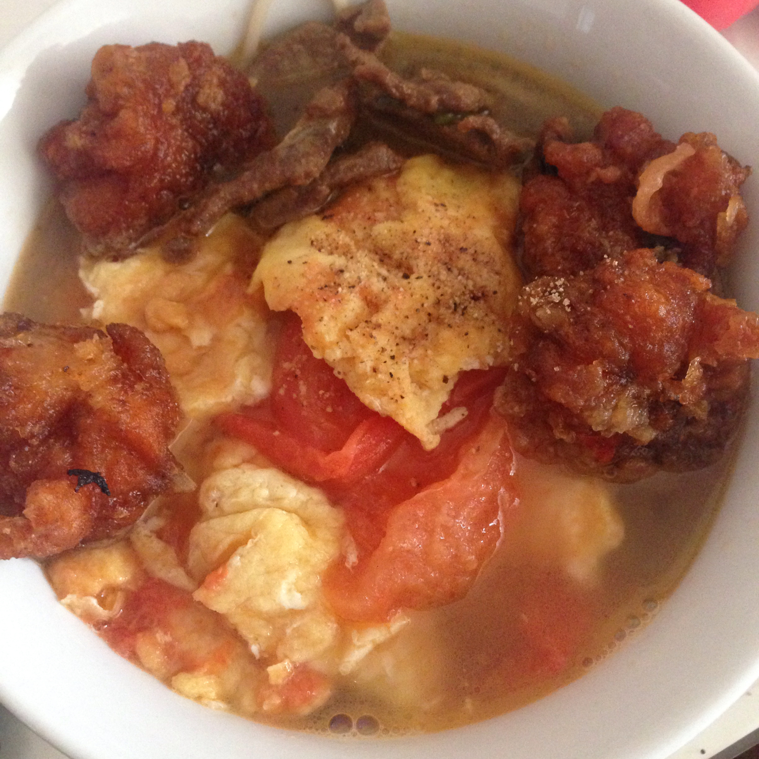 简单早饭西红柿鸡蛋挂面