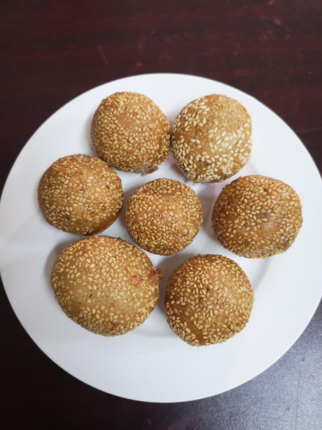 豆沙麻团